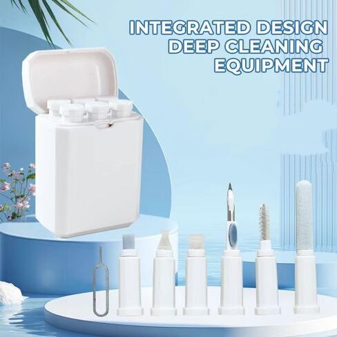 Cleaner Kit for Earphones, Multi-Tool Phone Cleaning Kit, Cell Phone Cleaning Repair & Recovery Charging Port, Easy to Store and Carry Design in Kuwait