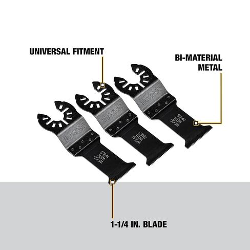 DEWALT 1-1/4 In, Titanium Oscillating Tool Blade For Wood with Nails, 3 Pack, (DWA4203-3) in Kuwait