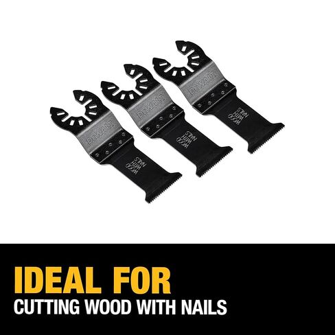 DEWALT 1-1/4 In, Titanium Oscillating Tool Blade For Wood with Nails, 3 Pack, (DWA4203-3) in Kuwait