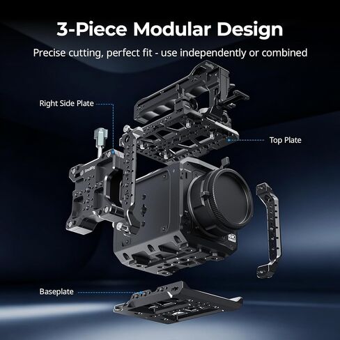 SmallRig Cage Kit for Blackmagic Pyxis 6K/12K, Modular Camera Cage with Top & Side Plates, for DJI Focus Pro LiDAR, SSDs, with ARRI 3/8" Locating Holes, NATO Rail, Cold Shoe - 5281 in Saudi Arabia