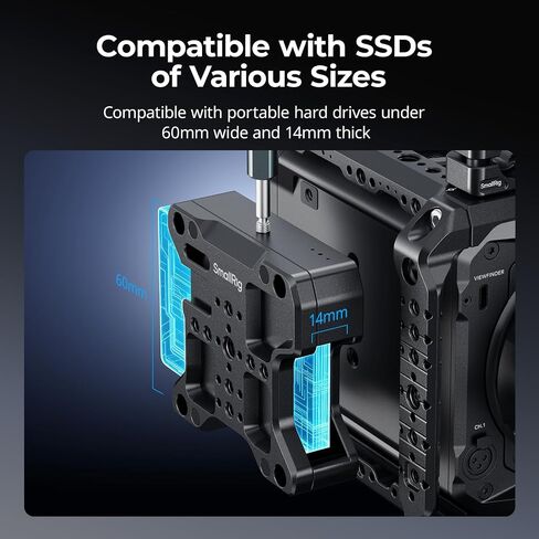SmallRig Cage Kit for Blackmagic Pyxis 6K/12K, Modular Camera Cage with Top & Side Plates, for DJI Focus Pro LiDAR, SSDs, with ARRI 3/8" Locating Holes, NATO Rail, Cold Shoe - 5281 in Saudi Arabia
