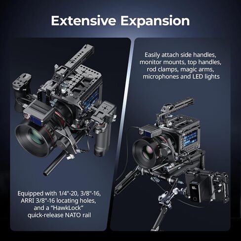 SmallRig Cage Kit for Blackmagic Pyxis 6K/12K, Modular Camera Cage with Top & Side Plates, for DJI Focus Pro LiDAR, SSDs, with ARRI 3/8" Locating Holes, NATO Rail, Cold Shoe - 5281 in Saudi Arabia