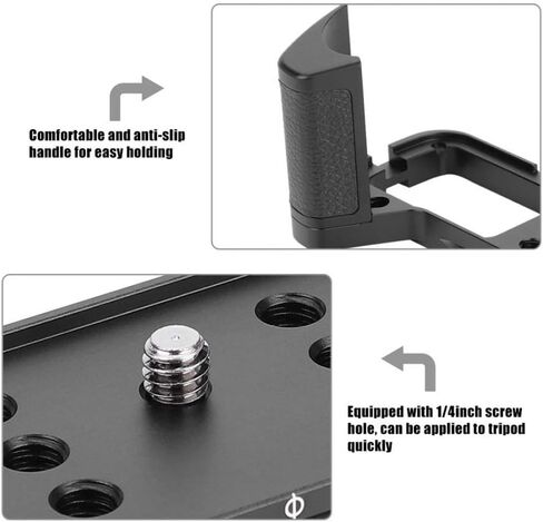 MCO-XT3 Aluminum Alloy Hand Grip L Bracket as MHG-XT3 Replacement for Fujifilm Fuji X-T3 Cameras in Kuwait