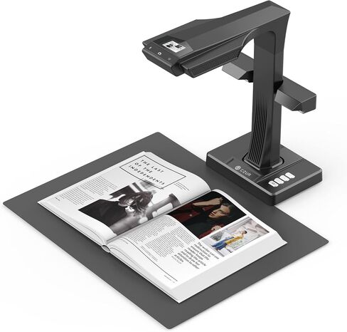 CZUR ET16 Plus Advanced Book & Document Scanner, 16MP Camera | 2nd Gen Auto-Flatten&Deskew Tech, Capture A3, OCR, Convert to PDF/Searchable PDF/Word/TIFF/Excel, Run On Windows&macOS in Kuwait