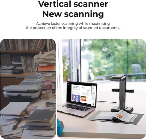 CZUR ET16 Plus Advanced Book & Document Scanner, 16MP Camera | 2nd Gen Auto-Flatten&Deskew Tech, Capture A3, OCR, Convert to PDF/Searchable PDF/Word/TIFF/Excel, Run On Windows&macOS in Kuwait
