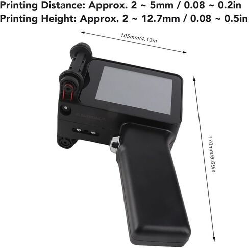 Handheld Inkjet Printer, Portable Mini Inkjet Printer with HD LED Touch Screen, Ideal for QR Code and Barcode Printing on Various Materials in Kuwait