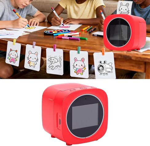AI Voice Control Printer, Portable Thermal Photo Printer with AI Voice Key, 2.4 Inch HD Screen, 1300mAh Battery for DIY Crafts, Journaling, Gifts for Kids Students in Kuwait