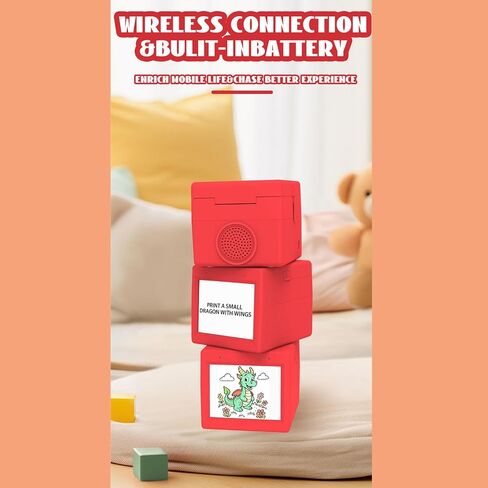 Sticker Printer, AI Voice Control 2.4G WiFi Sticker Maker Rechargeable Portable Print Pod with Precise Auto Cutting for DIY Crafts Labels Gifts Photo Printing in Kuwait