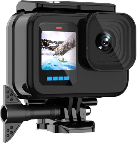 BO&DQQ Protective Waterproof Case Compatible for Go Pro Hero 13 12 11 10 9 Black, 60M/196FT Underwater Diving Housing Shell Accessories Kit in Kuwait