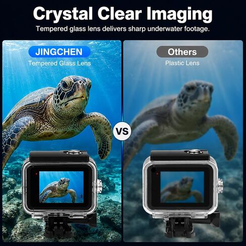 JINGCHEN Waterproof Case for GoPro Hero 13/12/11/10/9 Camera Dive Housing | 60M/196FT Protective Underwater Camera Housing Gopro Accessories for underwater photography & snow outdoor adventures in Kuwait