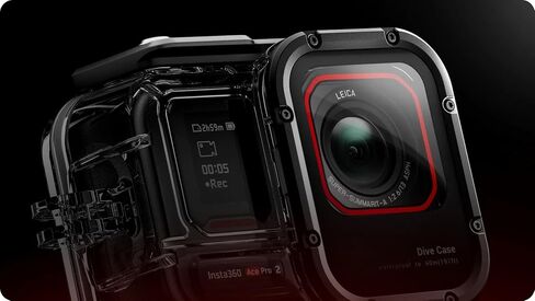 Insta360 Underwater Case Compatible with Ace Pro 2 60 Meters Water Resistant Clear Glass Lens in Kuwait