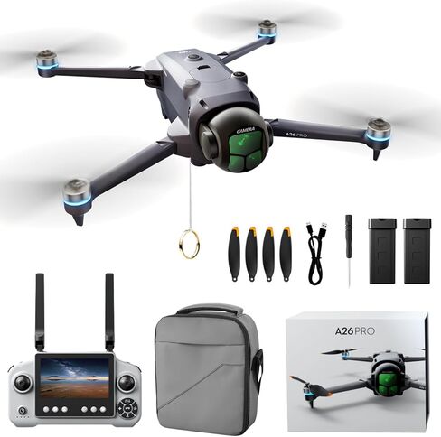 GPS Drone with 4K UHD Camera for Adults, Airdrop Drones, Obstacle Avoidance, One-Key Payload Drop Delivery Function, 4.5 Inch Screen Remote Controller, Foldable FPV Quadcopter with Auto Return, Long Flight Time, Ideal for Outdoor Shooting Camping Fishing  in Kuwait