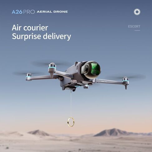 GPS Drone with 4K UHD Camera for Adults, Airdrop Drones, Obstacle Avoidance, One-Key Payload Drop Delivery Function, 4.5 Inch Screen Remote Controller, Foldable FPV Quadcopter with Auto Return, Long Flight Time, Ideal for Outdoor Shooting Camping Fishing  in Kuwait