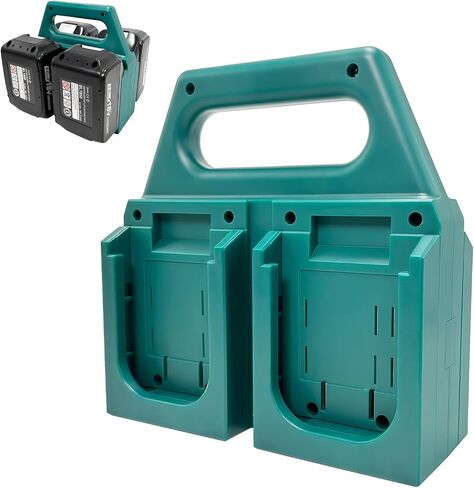 Kxufoae- 6-Slot Makita Battery Holder for 18V&14.4V | Portable and Rugged Battery Case - Compact Organizer for Easy Storage and Transport, Ideal for Tool Bags & Job Sites, Quick Access (6-Slot) in Kuwait