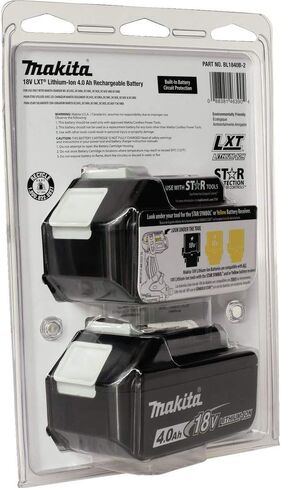 Makita BL1840B-2 18V LXT Lithium-Ion 4.0Ah Battery Twin Pack, Black in Kuwait