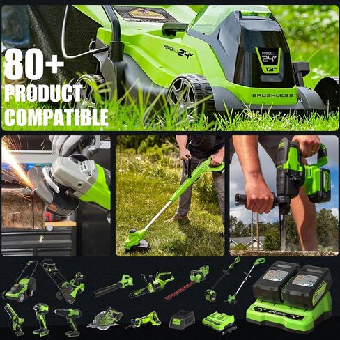 6000mAh High Capacity Battery Replacement for Greenworks 24V Battery | Compatible with 29842 29852 LB24A020 BAG709 BAG708and All 24V Cordless Tools, Delivering Extended runtime. in Saudi Arabia