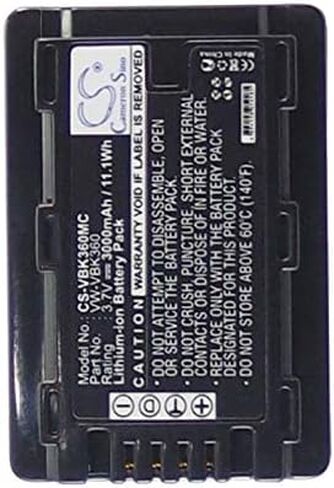 XSP Replacement Battery for SDR-T55, SDR-H85K, SDR-S50K, HC-V10, HDC-SD40, HC-V500, HC-V100, SDR-H85S, SDR-S50, HDC-SD60K, HDC-SD60, HC-V700, HDC-HS60K, SDR-H85A, SDR-T50, SDR-S50A, HC- in Kuwait