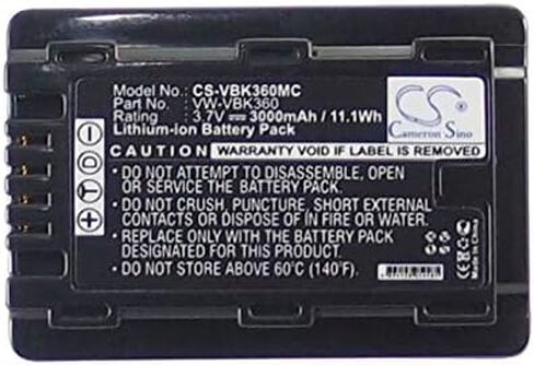XSP Replacement Battery for SDR-T55, SDR-H85K, SDR-S50K, HC-V10, HDC-SD40, HC-V500, HC-V100, SDR-H85S, SDR-S50, HDC-SD60K, HDC-SD60, HC-V700, HDC-HS60K, SDR-H85A, SDR-T50, SDR-S50A, HC- in Kuwait