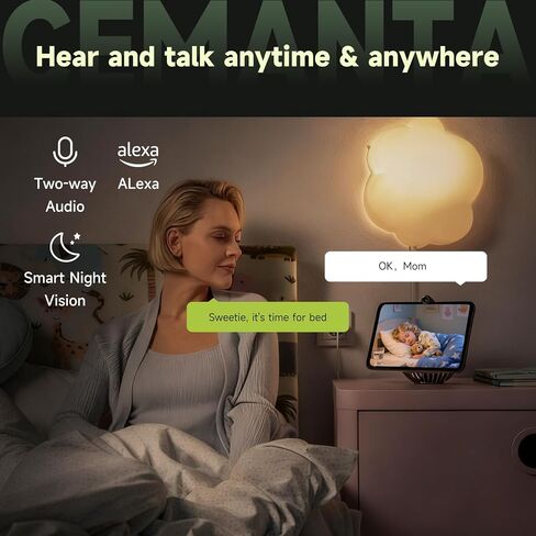 4MP Security Camera Indoor for Pet/Dog/Baby with Phone App | Free Cloud Storage,2.4/5GHz WiFi, 360 PTZ, 2-Way Audio, Color Night Vision, AI Motion Detection,Compatible with Alexa in Kuwait