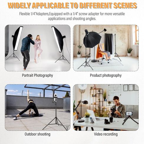 Light Stand for Photography,69in - 86in Portable Extendable Photo Video Tripod Stand,Heavy Duty Light Stand Lighting Tripod with 1/4" Screw for Strobe Light/Webcams/Cameras/Softbo in Kuwait