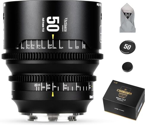 7artisans 35mm T1.5 Dream Series Manual Focus Full-Frame Large Aperture Prime Cine Lens Compatible for Nikon Z5 Z6 Z7 Z9 Z50 Z6II Z7II ZFC, Black in Saudi Arabia