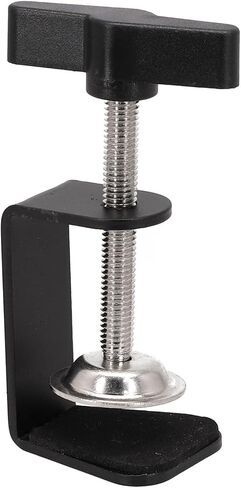C-Shape Table Mount Clamp for Stable Microphone Stand Stainless Steel with Silicone Protection (HH-003) in Kuwait