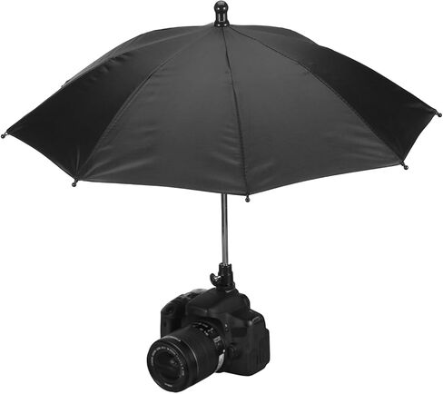 PATIKIL Camera Umbrella, 2 Pack 20 Inch Sunshade Camera Hot Shoe Umbrella Protector Waterproof Rain Cover Protector for Nikon, Black in Kuwait
