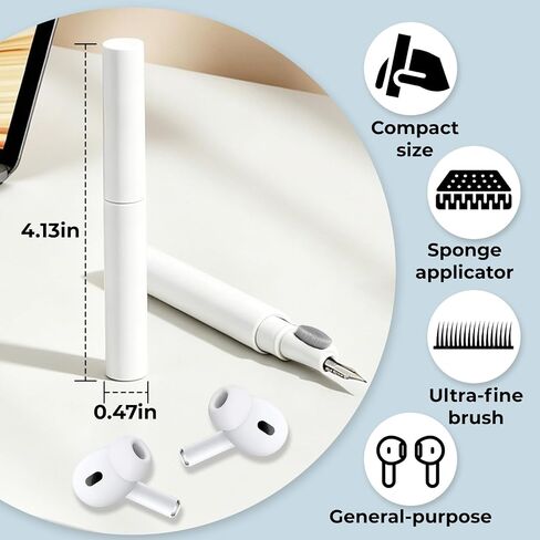 Earphone Cleaning Kit Phone Cleaner- Wireless Bluetooth Earphone Maintenance Brush, Charging Port Cleaner Earbud Cleaning Kit (Blue) in Kuwait