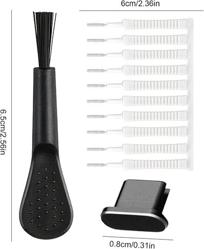 Charging Port Cleaning Kit - Professional Detailing Tools | Cell Phone Cleaning Kit with Dust Plug,for Electronic Care Tablet Laptop Daily Maintenance Home Travel Device Upkeep in Kuwait