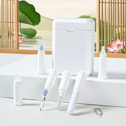 7-in-1 Cleaning Kit: Multifunctional Cleaning Tool Set (for AirPods, Keyboards, Mobile Phones, & Cameras) — Includes Multi-Purpose Deep-Cleaning Brushes and Portable Storage Case in Kuwait