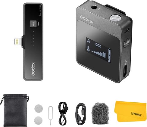 GODOX MoveLink LT1 Wireless Lavalier Microphone for iPhone, iPad, Suitable for Video Interview Podcast Vlog YouTube in Kuwait