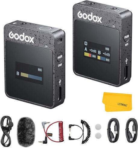 GODOX MoveLink LT1 Wireless Lavalier Microphone for iPhone, iPad, Suitable for Video Interview Podcast Vlog YouTube in Kuwait