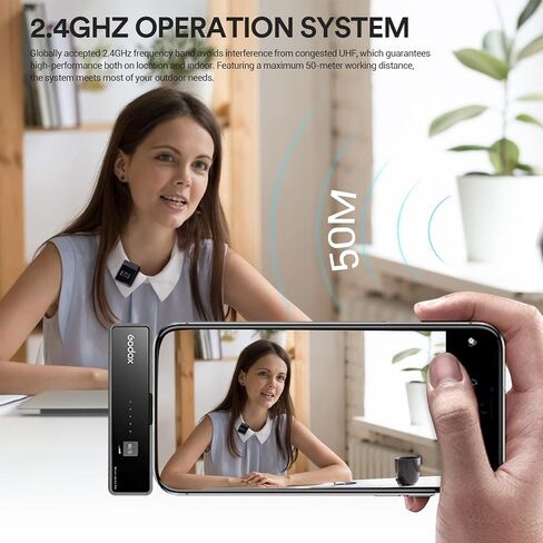 GODOX MoveLink LT1 Wireless Lavalier Microphone for iPhone, iPad, Suitable for Video Interview Podcast Vlog YouTube in Kuwait