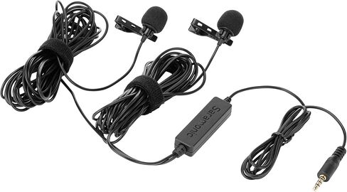 Saramonic LavMicro 2M | Dual Lavalier Microphones for Cameras, Smartphones, Tablets, Recorders, Mixers, & More in Kuwait
