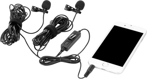 Saramonic LavMicro 2M | Dual Lavalier Microphones for Cameras, Smartphones, Tablets, Recorders, Mixers, & More in Kuwait