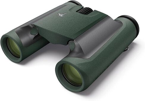 Swarovski Optik Cl Pocket 10x25 Binoculars, Mountain Bag (Green) | 10x25 Compact Cl Pocket, 98m/1000m FOV, Twist-in Eyecups, Waterproof to 4m, Includes Mountain Field Bag and Strap, 350g in Kuwait