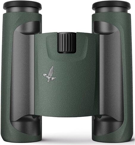 Swarovski Optik Cl Pocket 10x25 Binoculars, Mountain Bag (Green) | 10x25 Compact Cl Pocket, 98m/1000m FOV, Twist-in Eyecups, Waterproof to 4m, Includes Mountain Field Bag and Strap, 350g in Kuwait