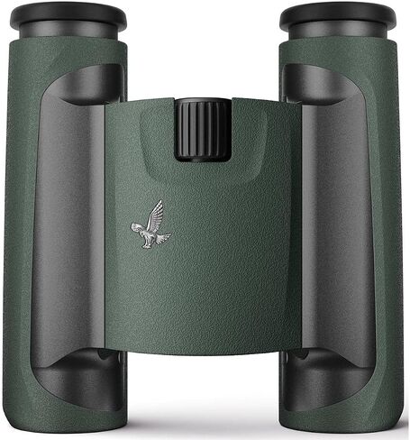 Swarovski Optik Cl Pocket 10x25 Binoculars, Mountain Bag (Green) | 10x25 Compact Cl Pocket, 98m/1000m FOV, Twist-in Eyecups, Waterproof to 4m, Includes Mountain Field Bag and Strap, 350g in Kuwait