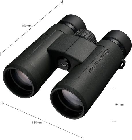 Nikon PROSTAFF P3 10x42 Binoculars Waterproof Fogproof Multicoated Optics Roof Prism Bundle with ProStaff Suspender Harness Binocular Strap + Cleaning kit + Floating Strap in Kuwait