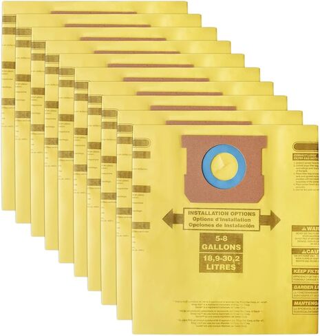 10 Packs High Efficiency Dust Collection Bag Type H 9067133 Disposable Vacuum Bags for 5-8 Gallon Vacuum, Part #90671 in Kuwait