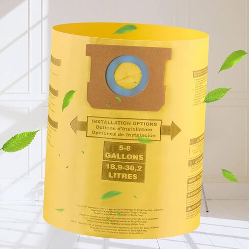 10 Packs High Efficiency Dust Collection Bag Type H 9067133 Disposable Vacuum Bags for 5-8 Gallon Vacuum, Part #90671 in Kuwait