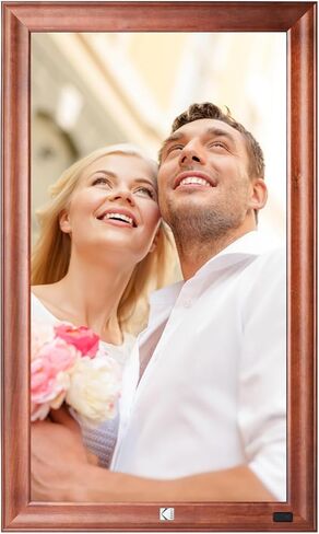 KODAK 32 Inch WiFi Digital Picture Frame, 32GB Memory, 1920x1080 FHD Screen, Solid Wood, Motion Sensor, IR Remote, Multiple Transfer Ways, Smart Electronic Photo Frame for Home Decor in Kuwait