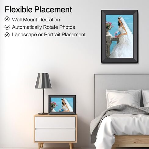 Frameo Digital Picture Frame, Smart WiFi Digital Photo Frame with 10.1 Inch HD IPS Touch Screen, Auto-Rotate, Send Pictures from Anywhere via Frameo App, Great Gift for Mom and Women in Kuwait