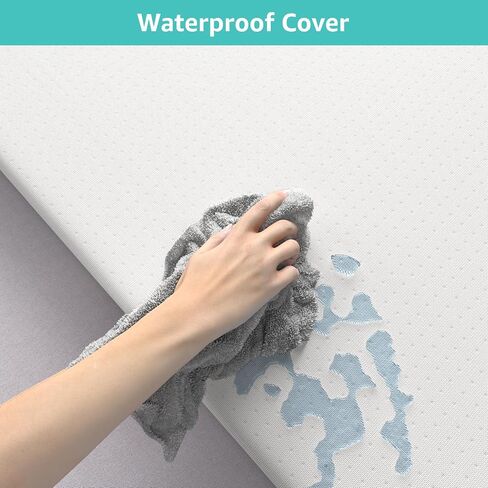 YENING Organic Cotton Pack and Play Mattress Pad Breathable 38x26 Waterproof Baby Mattress for Pack N Play Matress Topper Waterproof with Strap White in Kuwait