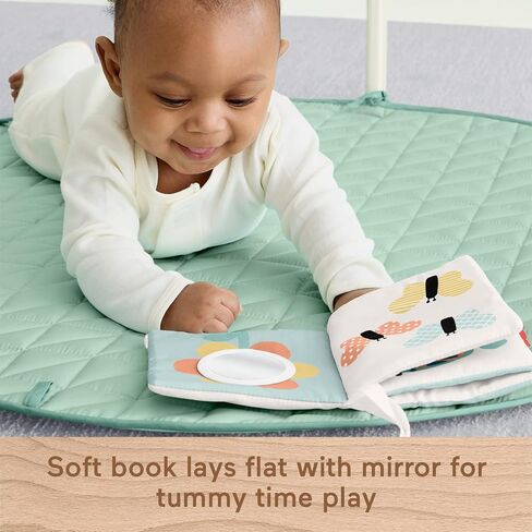 Fisher-Price Wood Baby Playmat Lay & Play Deluxe Activity Gym with Wooden Frame & Tummy Time Sensory Toys for Newborns 0+ Months in Kuwait
