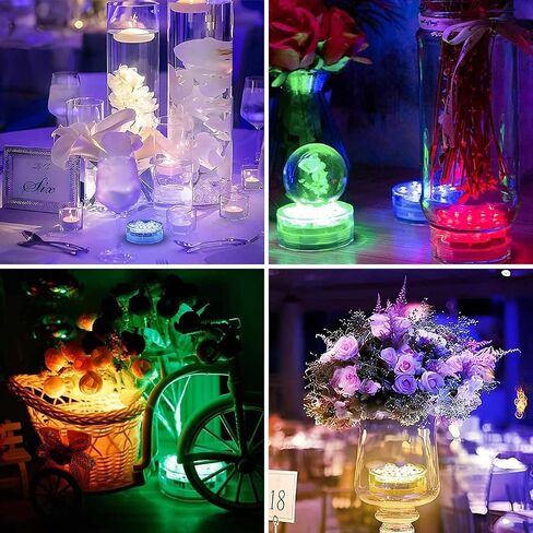 Submersible LED Pool Lights for Inground Pools and Above Ground Pools, 16 Colors 4 Modes Battery Powered Underwater LED Lights with Remote for Pool Pond Camping Bucket Decoration (4 Pack) in Kuwait
