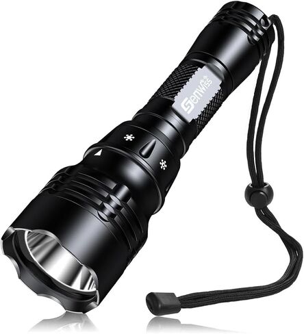 Scuba Diving Flashlight Dive Torch 2000 Lumen Waterproof Underwater XM-L2 LED Submarine Lights Holder with Charger for Under Water Deep Sea Cave at Night in Kuwait