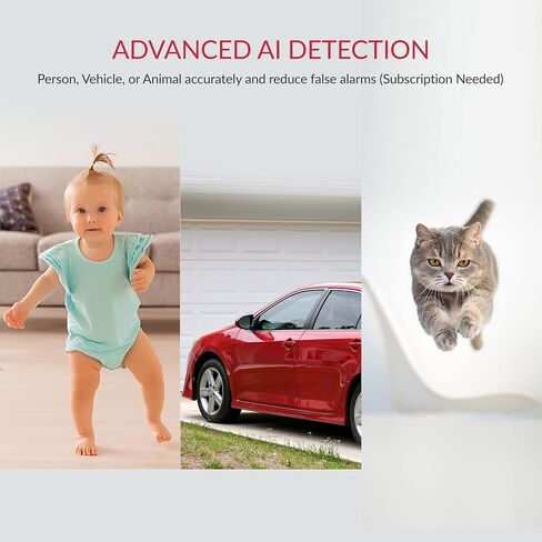 YI Pro 2K 4PC Home Security Camera, 2.4Ghz Wired Indoor Camera with Person, Vehicle, Animal Smart Detection, Phone App, Compatible with Alexa and Google Assistant | Person, Vehicle, Animal Smart Detection, Phone App, Compatible with Alexa and Google Assis in Kuwait