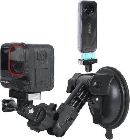 PellKing Suction Cup Mount for Insta360 AcePro 2/X5/X4 Air,Car Windshield Dash Holder 360 Degree Rotation Suction Cup with Quick Release Magnetic Mount for Insta360 X5 for AcePro 2 Accessories in Kuwait
