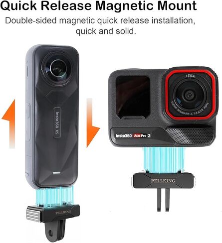 PellKing Suction Cup Mount for Insta360 AcePro 2/X5/X4 Air,Car Windshield Dash Holder 360 Degree Rotation Suction Cup with Quick Release Magnetic Mount for Insta360 X5 for AcePro 2 Accessories in Kuwait